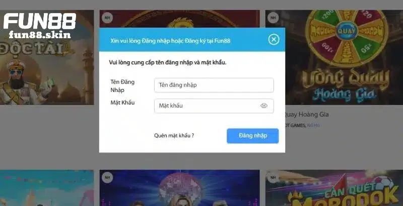 Cập nhật đủ thông tin đăng ký Fun88